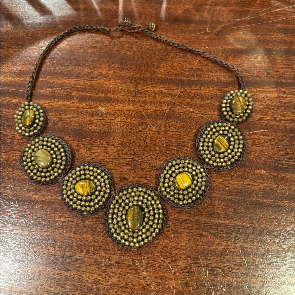 Festival style macrame breaded Necklace
